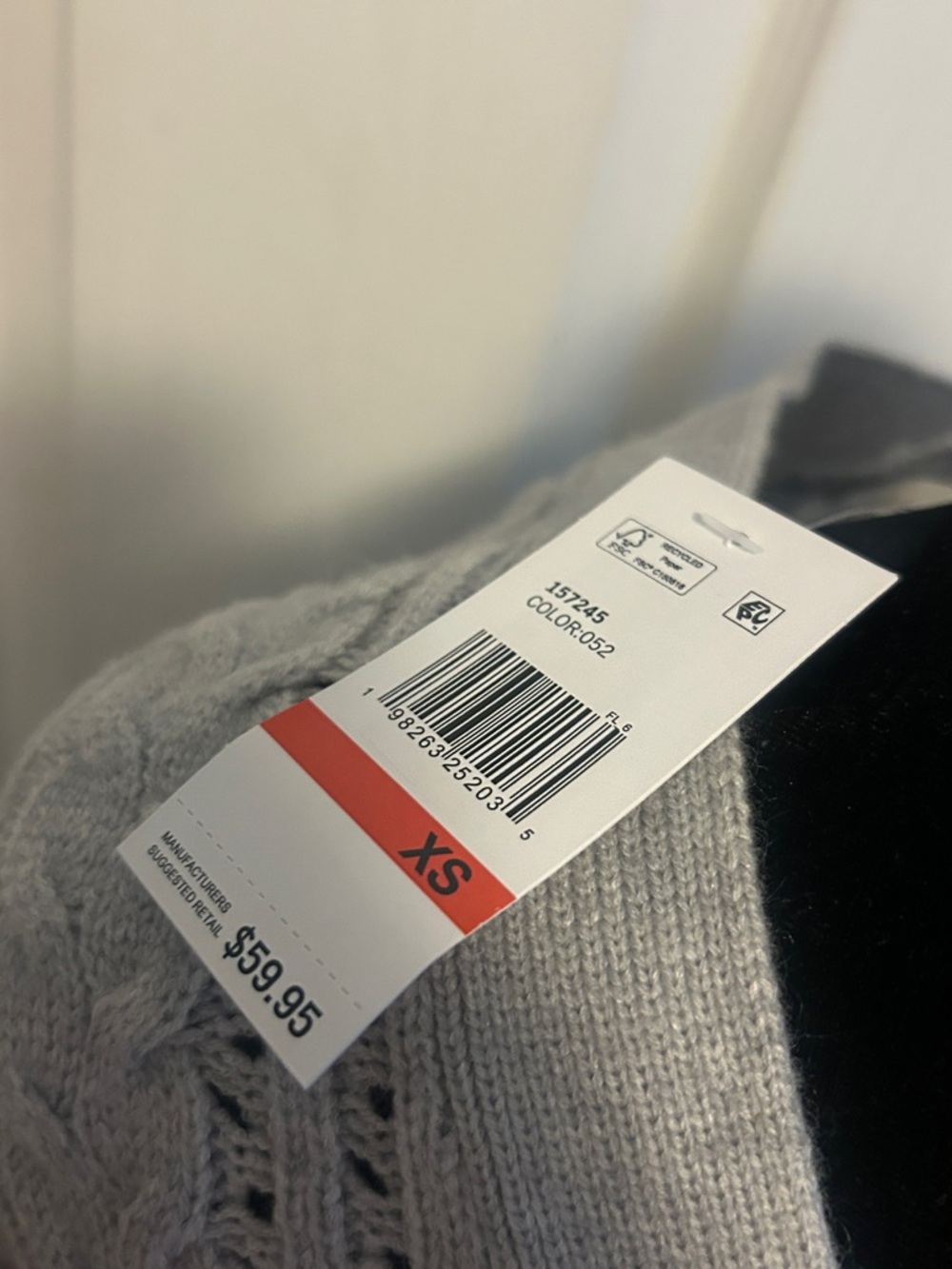 NWT Aeroposatle XS Tie-Front Cable Knit Cardigan Sweater in Light Gray F - Picture 2 of 7